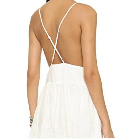 Honey Punch White Lace Cutout Spaghetti Strap Mini Dress Size Small - Picture 2 of 13